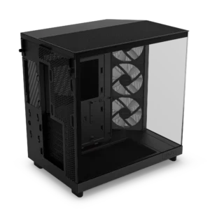 H6 Flow RGB Compact Mid-Tower Airflow Case with RGB Fans – Matte Black