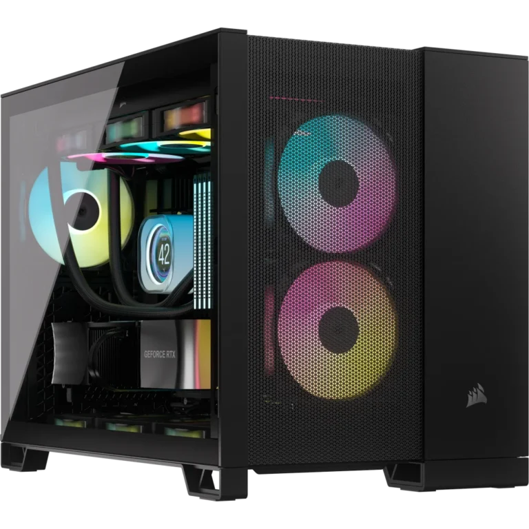 2500D AIRFLOW Mid-Tower Dual Chamber Case – Black