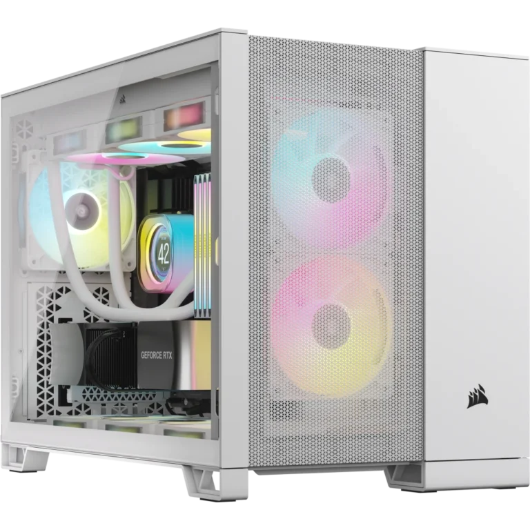 2500D AIRFLOW Mid-Tower Dual Chamber Case – White