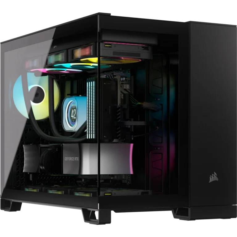 2500X Dual Chamber Micro ATX Case – Black