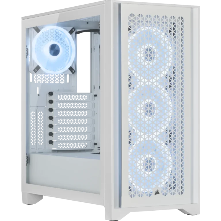 iCUE 4000D RGB AIRFLOW QL Edition Mid-Tower ATX Case – True White