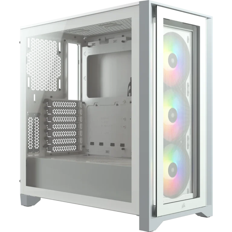 iCUE 4000X RGB Tempered Glass Mid-Tower ATX Case – White