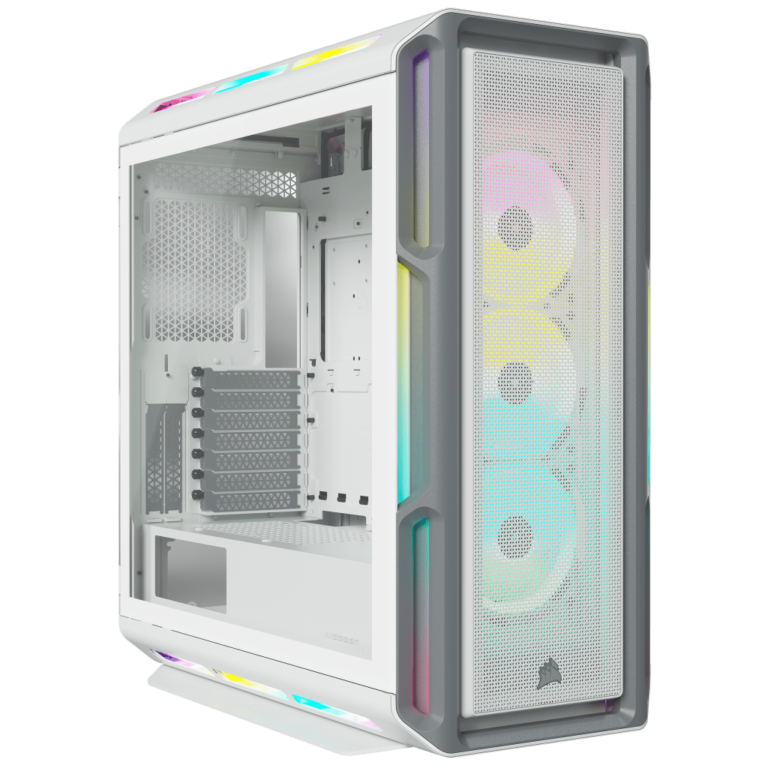 iCUE 5000T RGB Tempered Glass Mid-Tower ATX Case – White