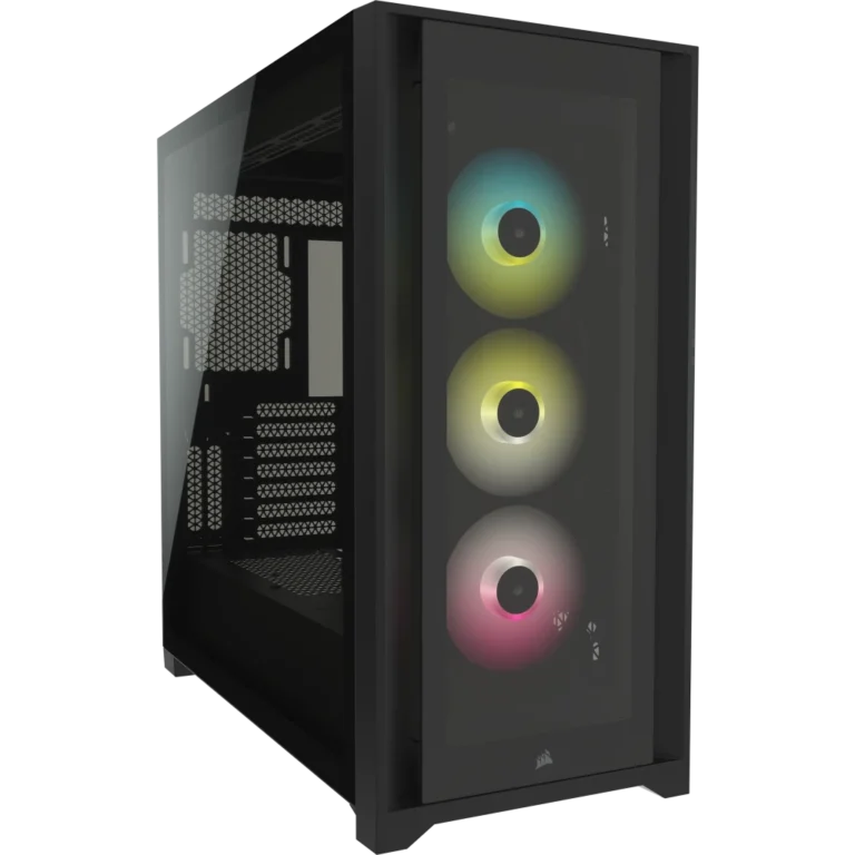 iCUE 5000X RGB Tempered Glass Mid-Tower ATX Case – Black