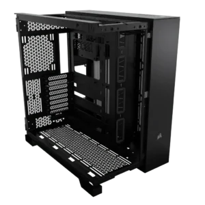 6500D AIRFLOW Mid-Tower Dual Chamber Case – Black