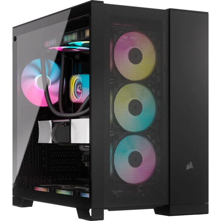 6500D AIRFLOW Mid-Tower Dual Chamber Case – Black