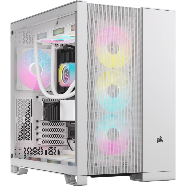 6500D AIRFLOW Mid-Tower Dual Chamber Case – White