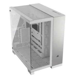 6500X Mid-Tower Dual Chamber Case – White/Satin Gray Aluminium