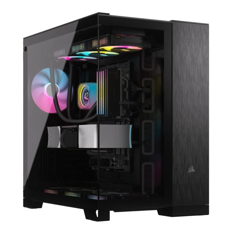 6500X Mid-Tower Dual Chamber Case – Black/Obsidian Aluminium