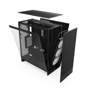 H7 Flow RGB Mid-Tower ATX Airflow Case with RGB Fans – Matte Black