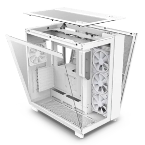 H9 Elite Premium Dual-Chamber Mid-Tower Airflow Case – Matte White