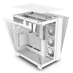 H9 Flow Dual-Chamber Mid-Tower Airflow Case – Matte White