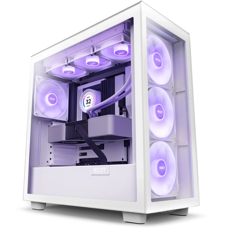 H7 Elite Premium ATX Mid-Tower Case – Matte White