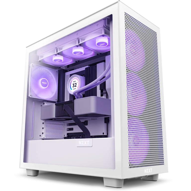 H7 Flow RGB (2023) ATX Mid-Tower with RGB Fans – Matte White