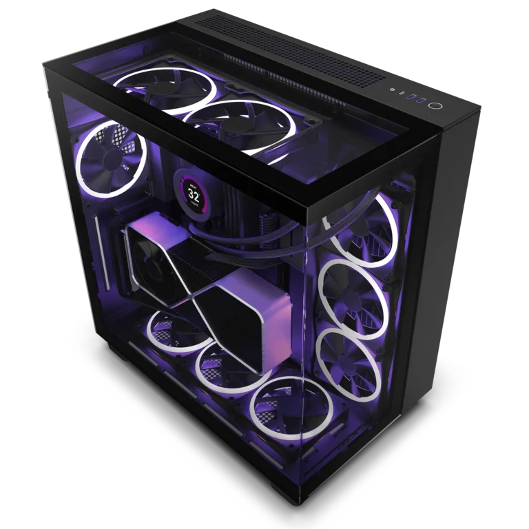 H9 Elite Premium Dual-Chamber Mid-Tower Airflow Case – Matte Black