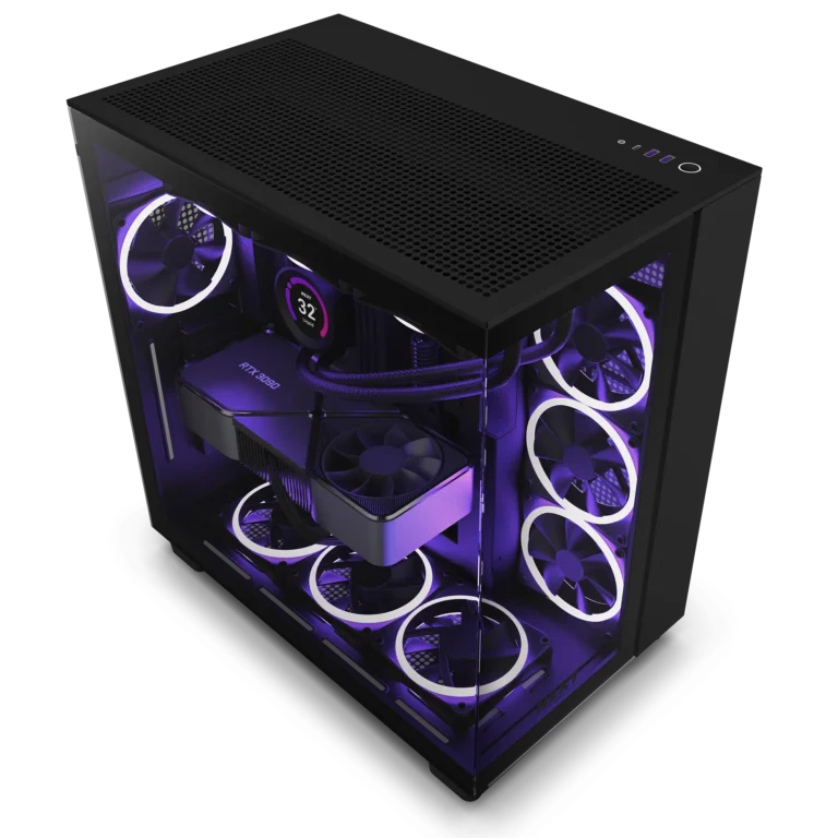 H9 Flow Dual-Chamber Mid-Tower Airflow Case – Matte Black