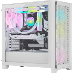 iCUE 4000D RGB AIRFLOW QL Edition Mid-Tower ATX Case – True White