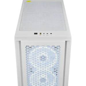 iCUE 4000D RGB AIRFLOW QL Edition Mid-Tower ATX Case – True White