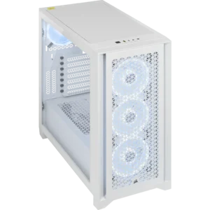 iCUE 4000D RGB AIRFLOW QL Edition Mid-Tower ATX Case – True White