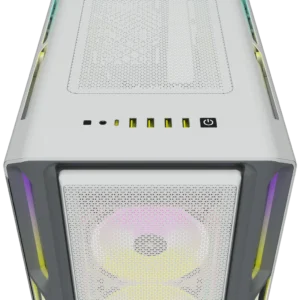 iCUE 5000T RGB Tempered Glass Mid-Tower ATX Case – White