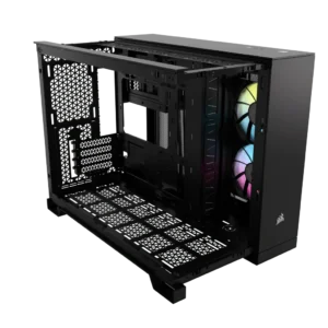 iCUE LINK 2500X RGB Dual Chamber Micro ATX Case – Black