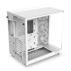 H6 Flow RGB Compact Mid-Tower Airflow Case with RGB Fans – Matte White